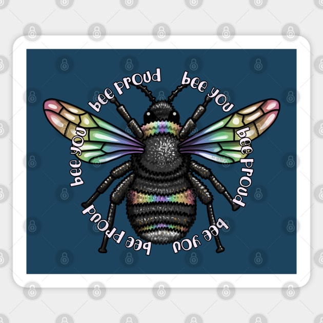 Bee You. Bee Proud Sticker by Art by Veya